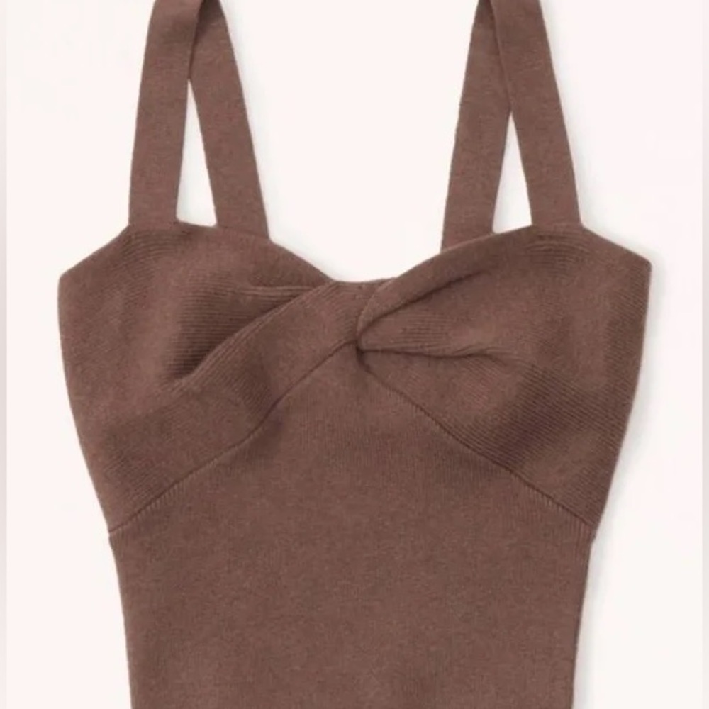 NWOT Abercrombie Front Twist Brown Tank